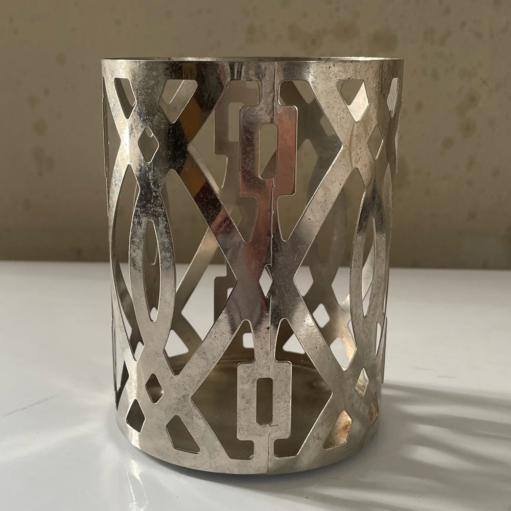 Better Homes And Gardens Silver Geometric Candle Holder